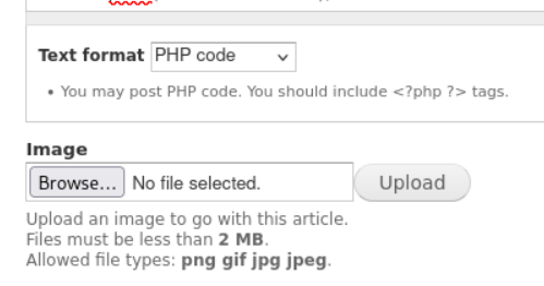 Selección de formato PHP